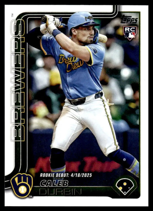 2025 Topps Update #US59 Caleb Durbin NM-MT Brewers Rookie Debut ID:80407 - Baseball Card Single