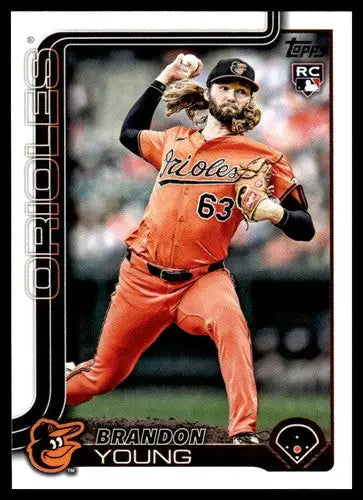 2025 Topps Update #US97 Brandon Young NM-MT RC Rookie Orioles ID:80017 - Baseball Card Single