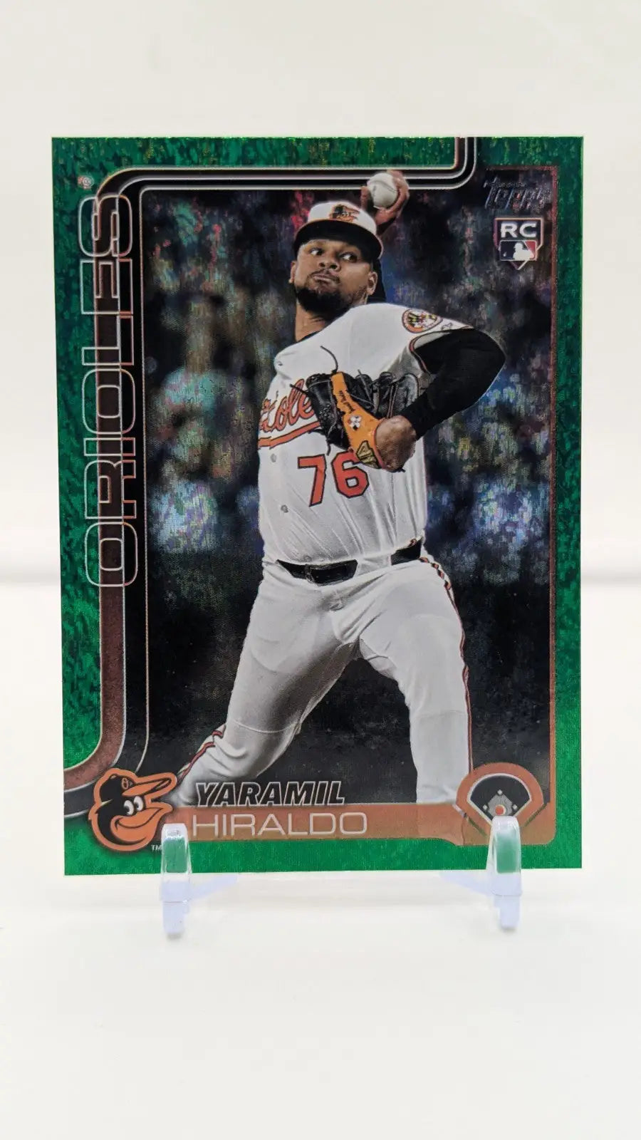 2025 Topps Update Yaramil Hiraldo Green Holofoil 2/99 RC Orioles #US210 - Baseball Card Single