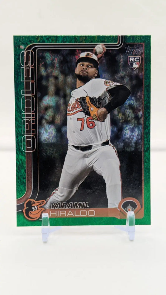2025 Topps Update Yaramil Hiraldo Green Holofoil 2/99 RC Orioles #US210 - Baseball Card Single
