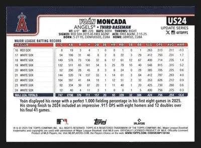 2025 Topps Update Yoan Moncada #US24 Angels - Baseball Card Single