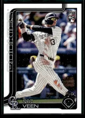2025 Topps Update Zac Veen #US286 RC Colorado Rockies