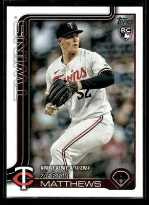 2025 Topps Update Zebby Matthews #US37 Minnesota Twins