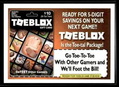 2025 Topps Wacky Packages All New Series Toe Blox #16 Coupon Back