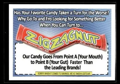 2025 Topps Wacky Packages All New Series Zig Zag Nut #30 Coupon Back