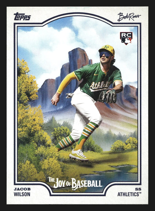 2025 Topps x Bob Ross Joy of Baseball #88 Jacob Wilson Athletics RC - Baseball Card Single
