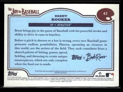 2025 Topps x Bob Ross: The Joy of Baseball #42 Brent Rooker - Baseball Card Single