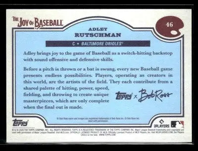 2025 Topps x Bob Ross: The Joy of Baseball #46 Adley Rutschman - Baseball Card Single