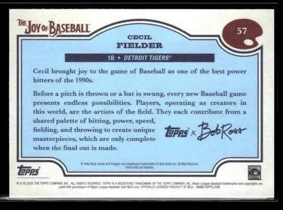 2025 Topps x Bob Ross: The Joy of Baseball #57 Cecil Fielder - Baseball Card Single