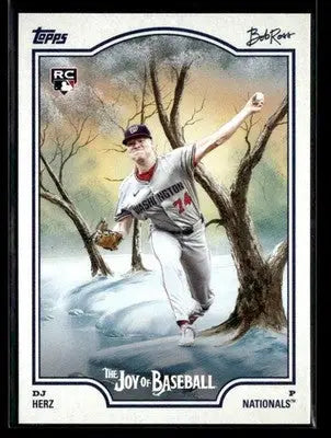 2025 Topps x Bob Ross: The Joy of Baseball #76 DJ Herz - Baseball Card Single