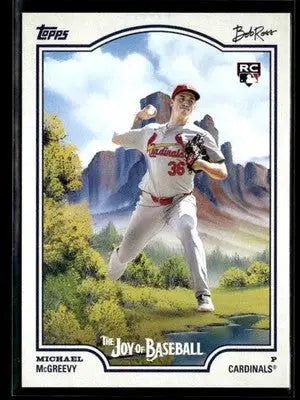 2025 Topps x Bob Ross: The Joy of Baseball #80 Michael McGreevy - Baseball Card Single
