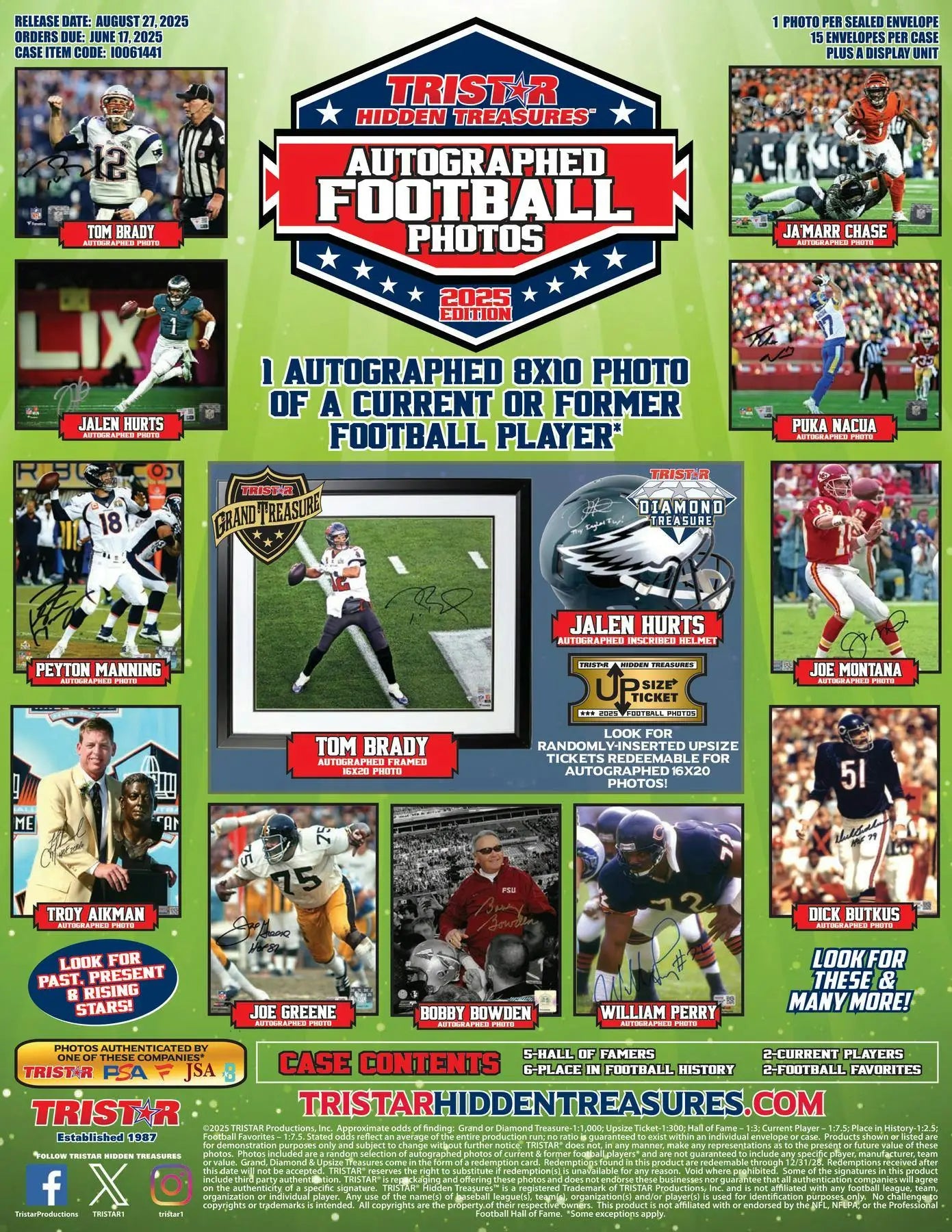2025 TriStar Hidden Treasures Autographed Football Photos Hobby Box | Columbia Sports Cards - Football Card Box