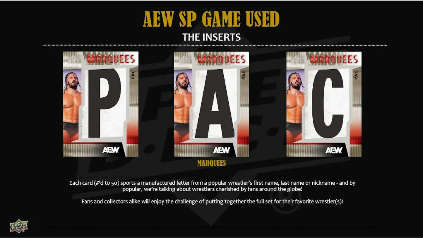 2025 Upper Deck AEW SP Game Used Wrestling Hobby Box | Columbia Sports Cards - Wrestling Card Box