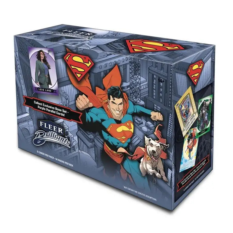 2025 Upper Deck Fleer Brilliants Super Man Mega Box - 14 Packs - DC Card Box