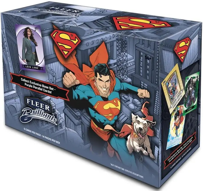 2025 Upper Deck Fleer Brilliants Super Man Mega Box - 14 Packs - DC Card Box