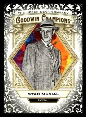 2025 Upper Deck Goodwin Champions #20 Stan Musial Glossy Black - Baseball Card Single