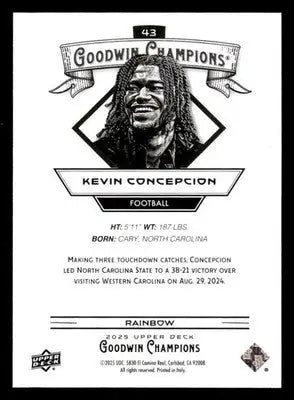 2025 Upper Deck Goodwin Champions #43 Kevin Concepcion Silver Foil - Baseball Card Single