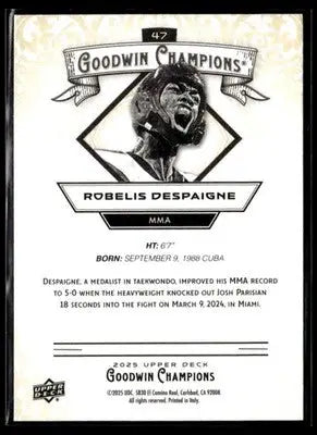 2025 Upper Deck Goodwin Champions #47 Robelis Despaigne - Other