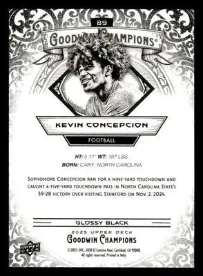 2025 Upper Deck Goodwin Champions #89 Kevin Concepcion Glossy Black - Other