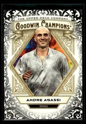 2025 Upper Deck Goodwin Champions Andre Agassi #8 Glossy Black Tennis - Tennis Card Single