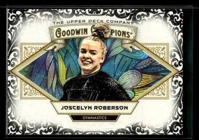 2025 Upper Deck Goodwin Champions Joscelyn Roberson #84 Glossy Black Gymnastics