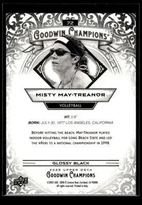 2025 Upper Deck Goodwin Champions Misty May-Treanor #72 Glossy Black Volleyball - Sports Memorabilia