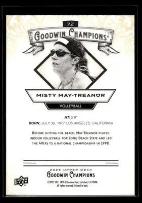 2025 Upper Deck Goodwin Champions Misty May-Treanor #72 Volleyball - Other