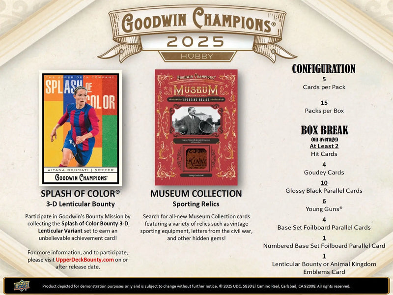 2025 Upper Deck Goodwin Champions Trading Card Hobby Box - Other
