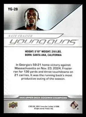 2025 Upper Deck Goodwin Champions #YG-28 Nate Frazier Young Guns - Other
