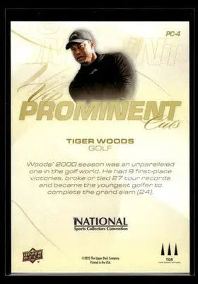 2025 Upper Deck NSCC VIP Tiger Woods #PC-4 Golf