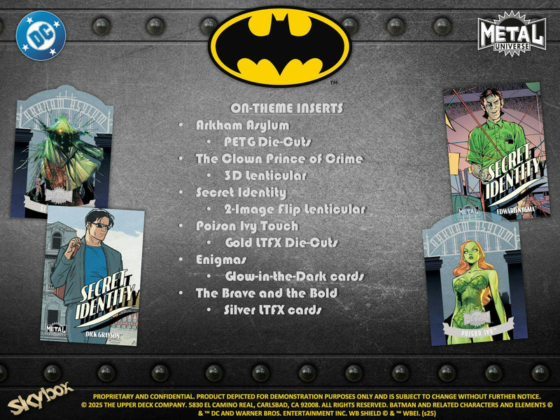 2025 Upper Deck Skybox Metal Universe Batman Hobby Box | Columbia Sports Cards