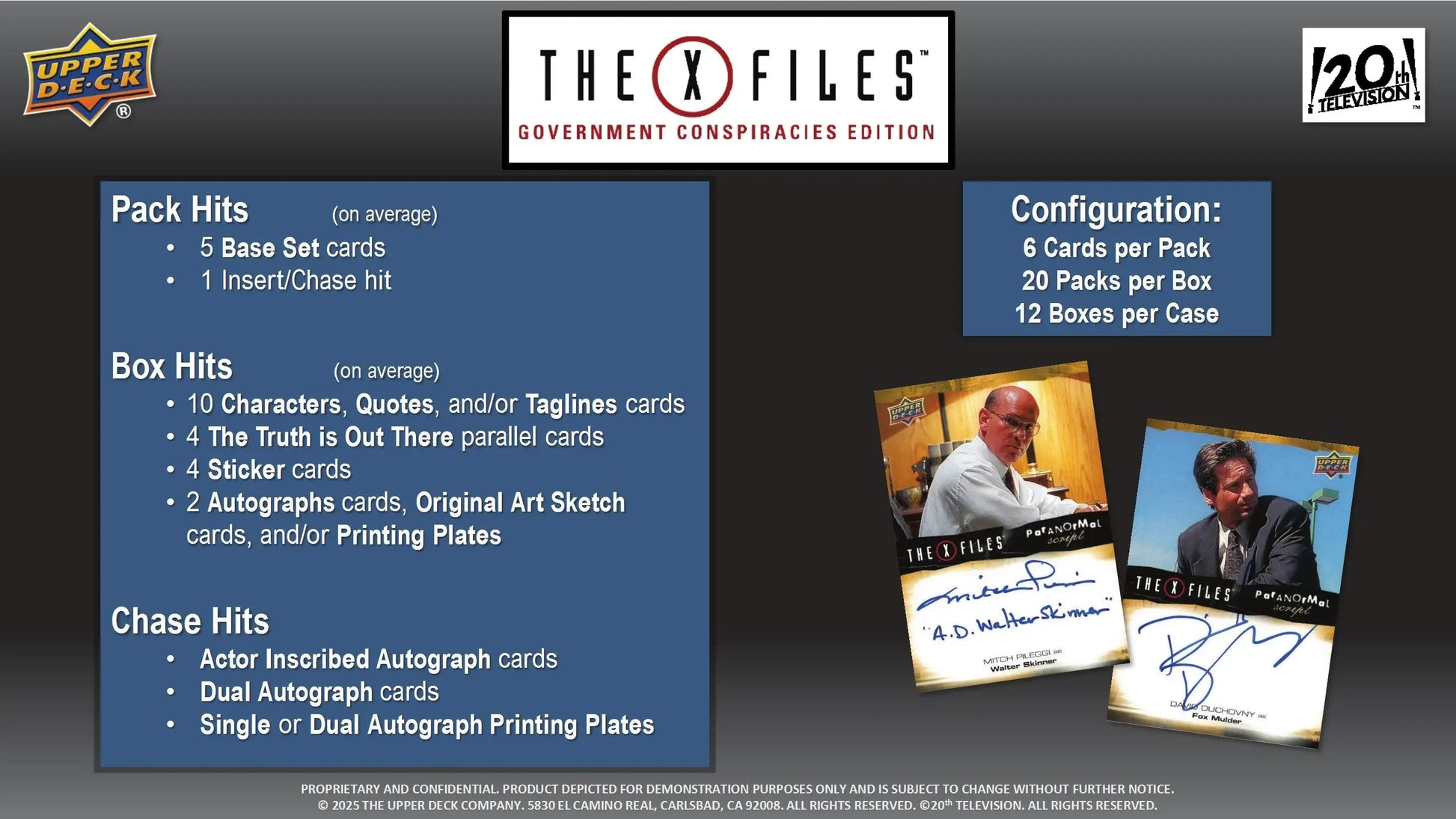 2025 Upper Deck The X-Files Government Conspiracies Edition Hobby Box - Entertainment Card Box