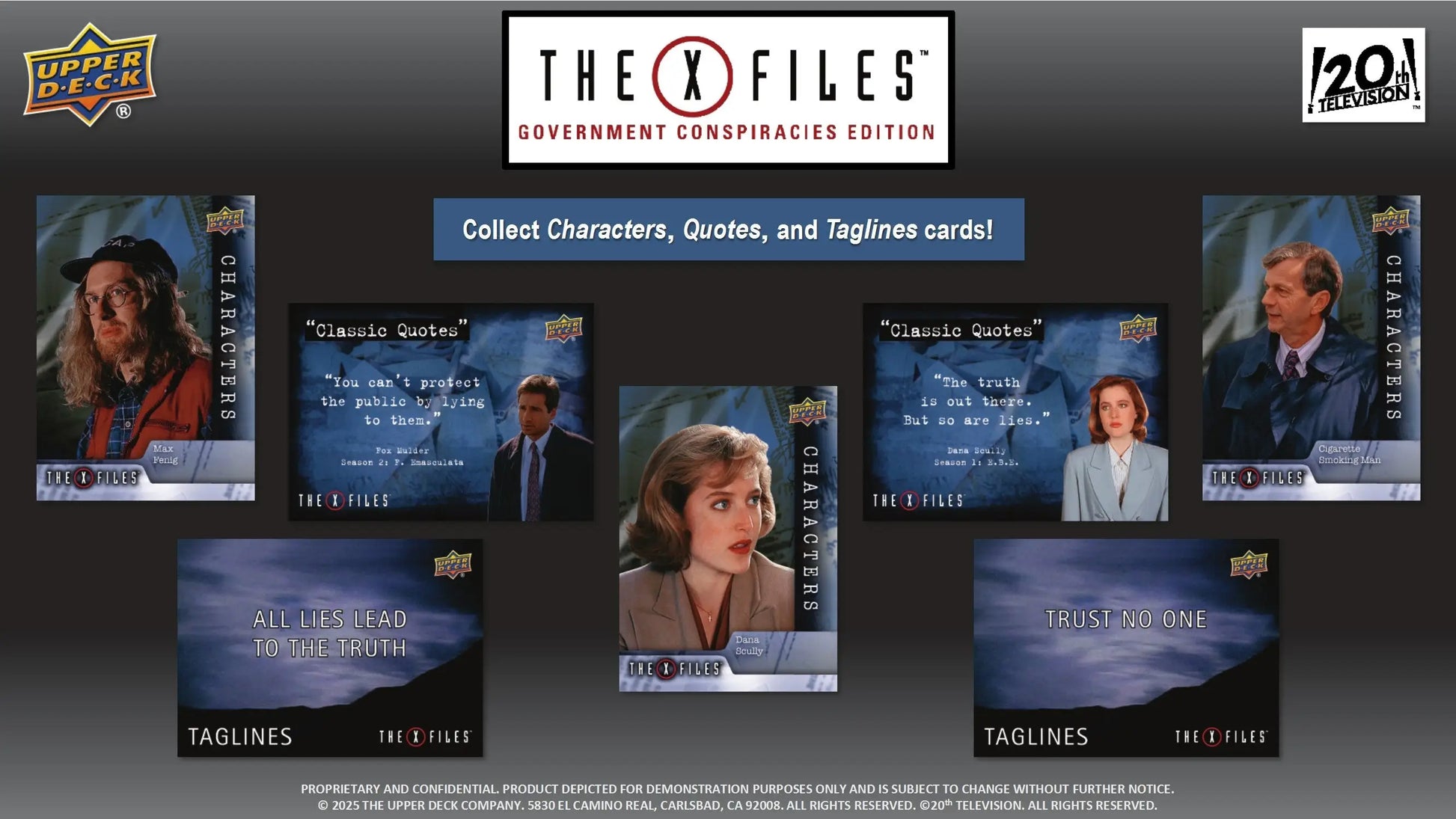 2025 Upper Deck The X-Files Government Conspiracies Edition Hobby Box - Entertainment Card Box