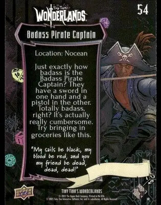 2025 Upper Deck Tiny Tina’s Wonderlands Badass Pirate Captain #54 - Other