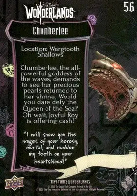 2025 Upper Deck Tiny Tina’s Wonderlands Chumberlee #56 - Other