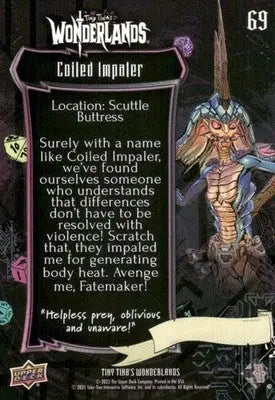 2025 Upper Deck Tiny Tina’s Wonderlands Coiled Impaler #69 - Other