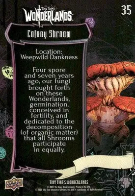 2025 Upper Deck Tiny Tina’s Wonderlands Colony Shroom #35 - Other