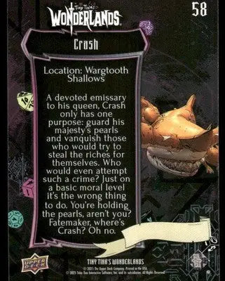 2025 Upper Deck Tiny Tina’s Wonderlands Crash #58 - Non-Sports Card Single
