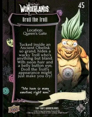 2025 Upper Deck Tiny Tina’s Wonderlands Droll the Troll #45 - Other