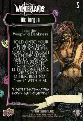 2025 Upper Deck Tiny Tina’s Wonderlands Mr. Torgue #5 - Other