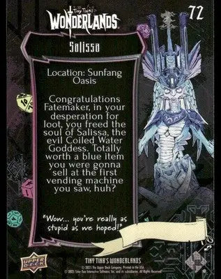 2025 Upper Deck Tiny Tina’s Wonderlands Salissa #72 - Other