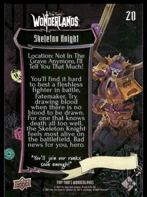 2025 Upper Deck Tiny Tina’s Wonderlands Skeleton Knight #20 - Other