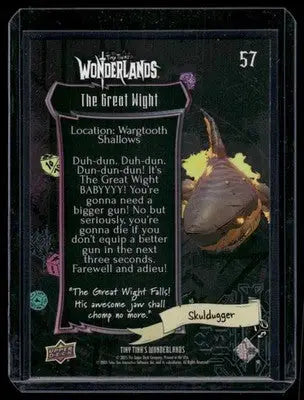 2025 Upper Deck Tiny Tina’s Wonderlands The Great Wight Skulldugger #57 - Other