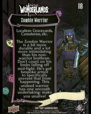 2025 Upper Deck Tiny Tina’s Wonderlands Zombie Warrior #18 - Other