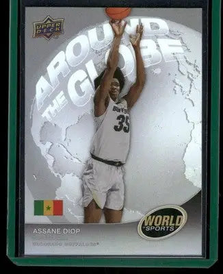 2025 Upper Deck World of Sports Assane Diop #ATG-AD Around the Globe Basketball - Basketball Card Single