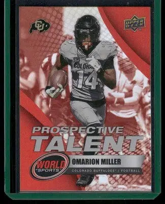2025 Upper Deck World of Sports Omarion Miller #312 Prospective Talent Football - Football Card Single