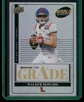 2025 Upper Deck World of Sports Walker Howard #MTG-WH Making the Grade Football - Football Card Single