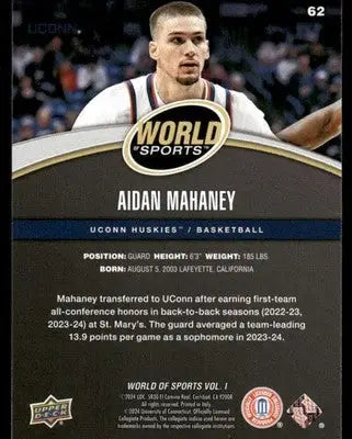 2025 Upper Deck World Sports Aidan Mahaney #62 / Basketball - Basketball Card Single