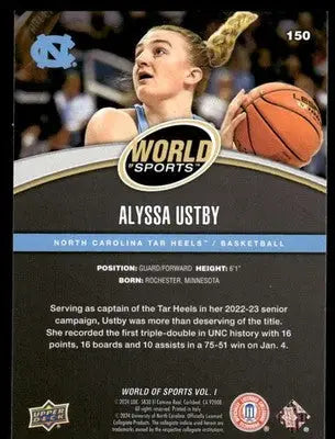 2025 Upper Deck World Sports Alyssa Ustby #150 Basketball - Basketball Card Single