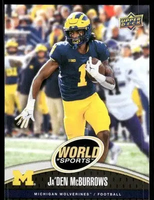 2025 Upper Deck World Sports Ja’Den McBurrows #76 Football - Football Card Single